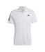 Polo Motif/style 3 Rayures Club Homme Blanc Noir Adidas-2