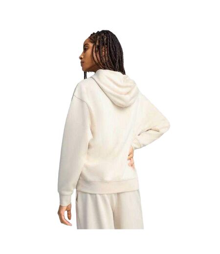 Sweat À Capuche Style Texte Ess Femme Beige Crème Puma