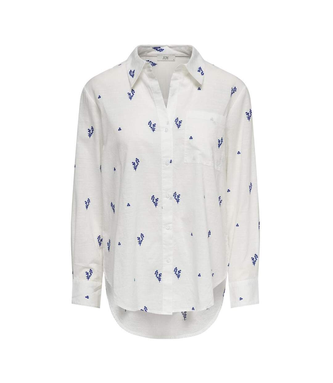 Chemise blanche/bleu femme jdy kimie-1