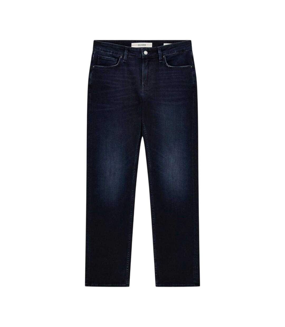 Mens Angel Straight Leg Jeans Denim Blue Guess-1