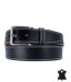 Ceinture homme cuir vachette noire ajustable - boucle chromée, 3,8 cm, tailles de 110 à  130 cm-1