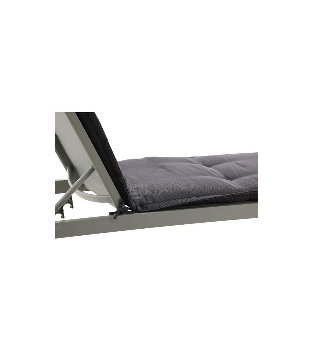 Coussin de Chaise Longue Hanna 193cm Gris Foncé-5