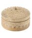 Boîte Déco en Bois Perle du Sahara 14cm Naturel-1