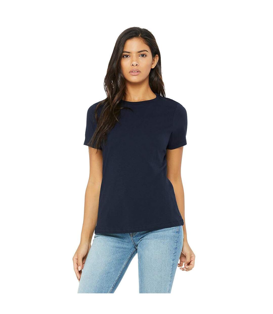 T-shirt Femme Bleu Marine Bella + Canvas-1