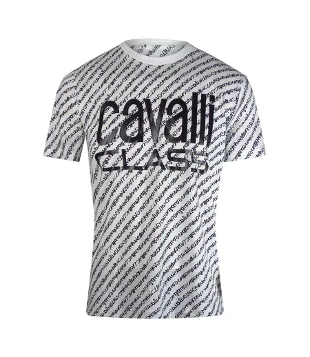 T-shirt Motif/style Texte Adulte Blanc Cavalli Class