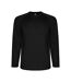 Mens montecarlo long-sleeve sports t-shirt noir uni Roly