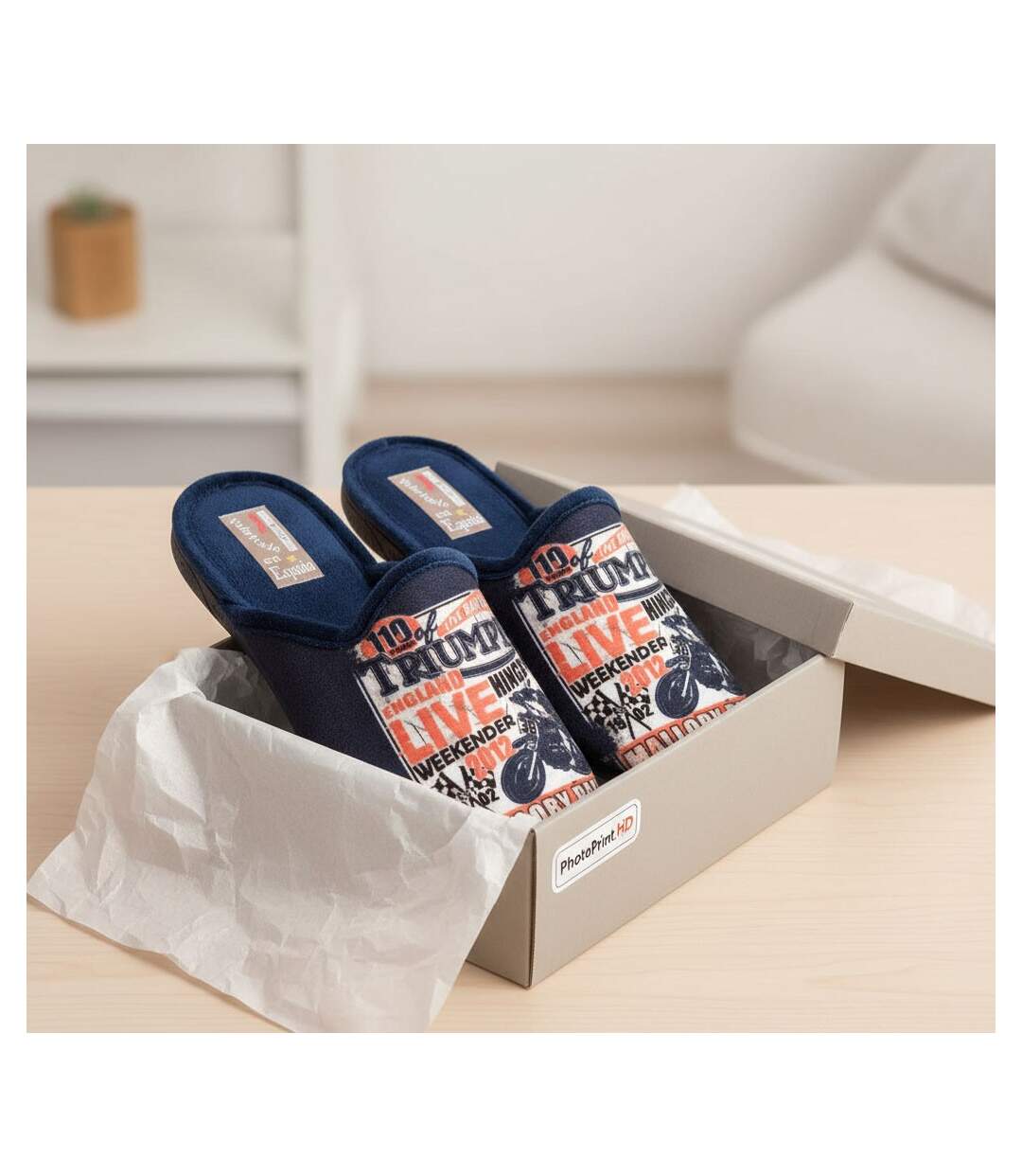Pantoufles Homme Mule Fantaisie PHOTOPRINT-5