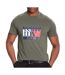 T-shirt kaki homme tommy hilfiger flag-1