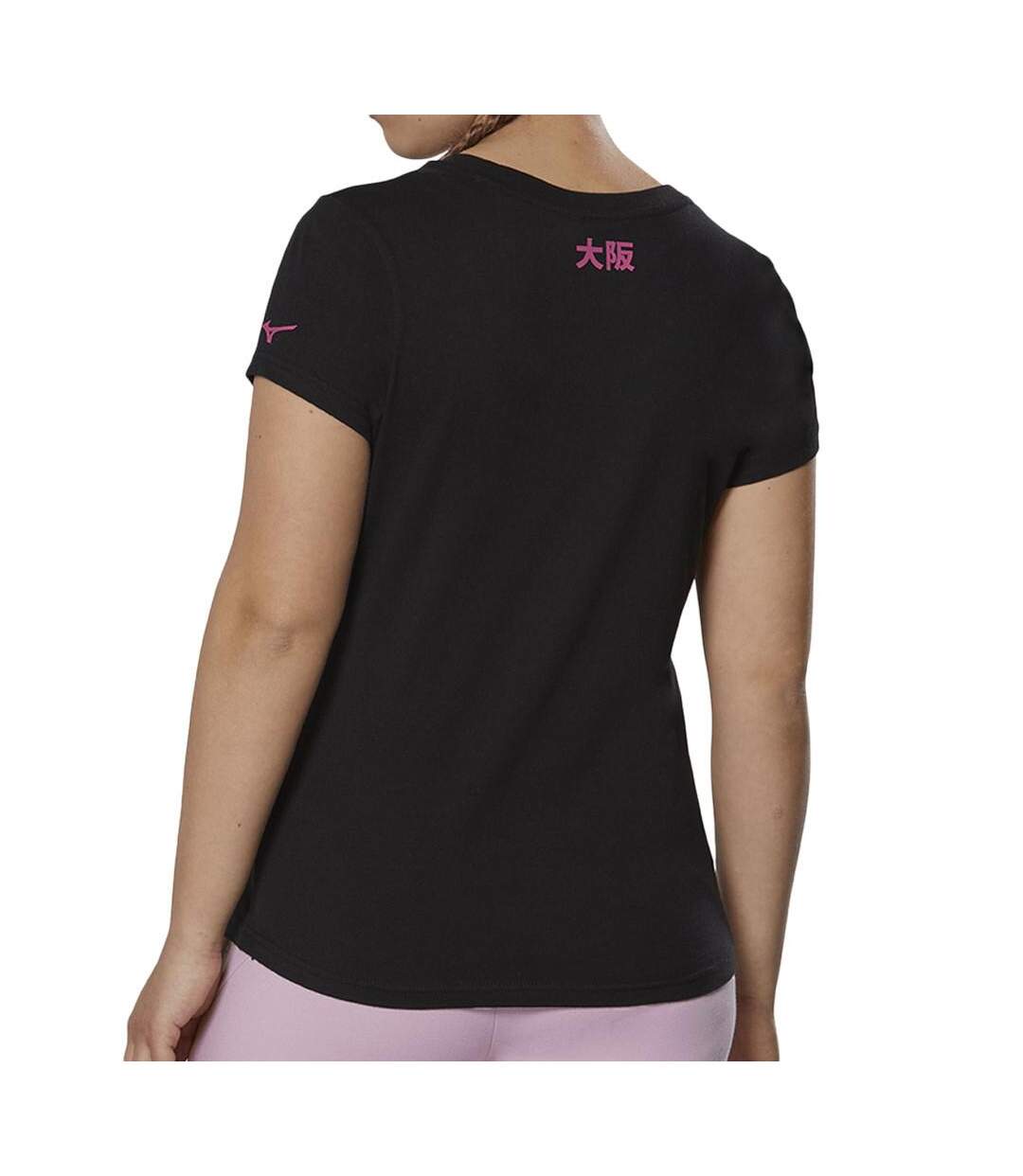 T-shirt Noir Femme technique Mizuno Athletic - M-2