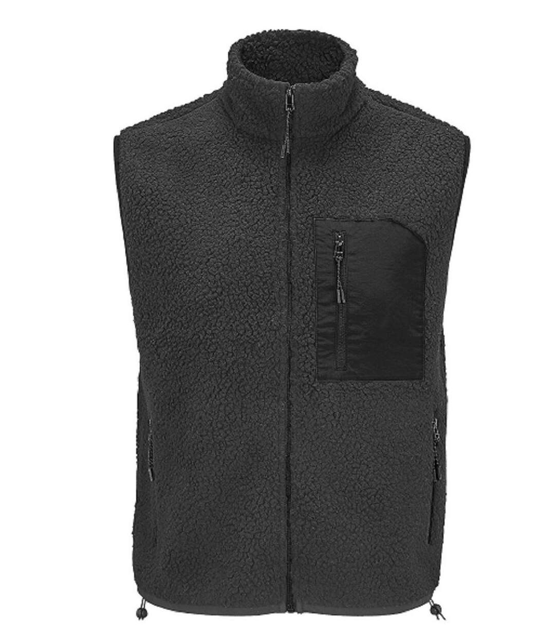 Gilet sans manches sherpa - Unisexe - 04041 - noir