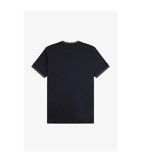 Mens Tipped T-shirt Dark Caramel Fred Perry