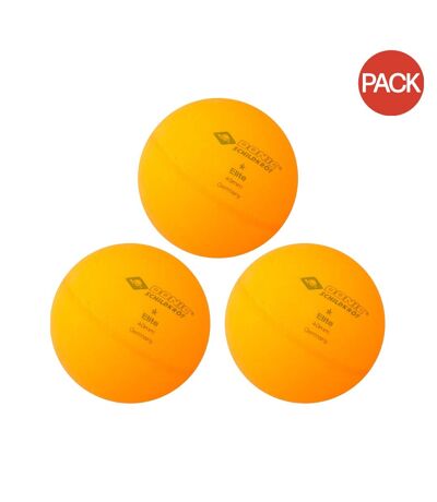 Pack of 3  1-star elite table tennis balls  one size yellow/green Donic-Schildkroet