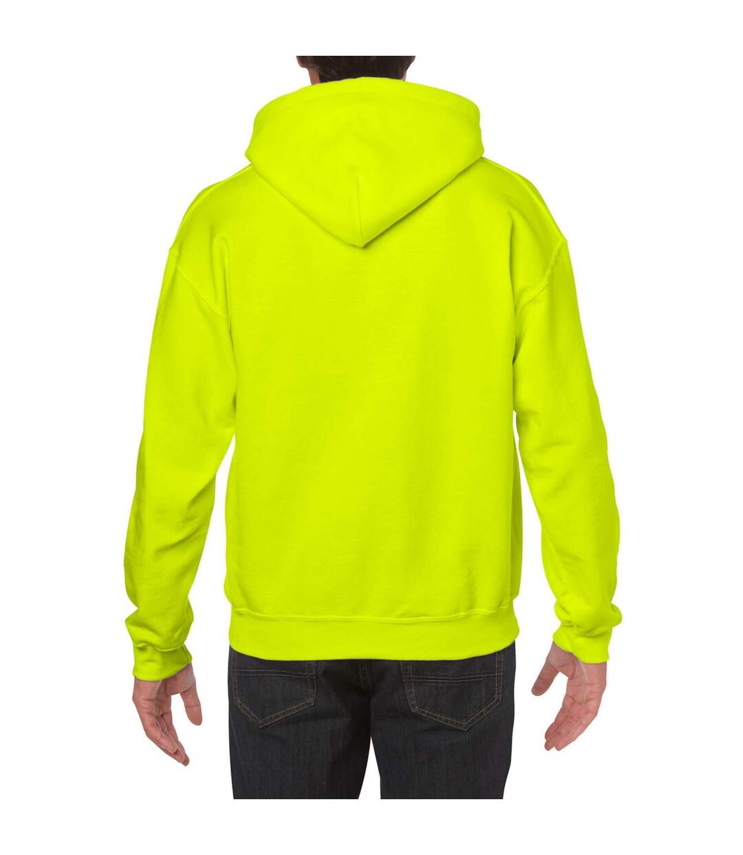 Sweat À Capuche Adulte Vert Fluo Gildan-2