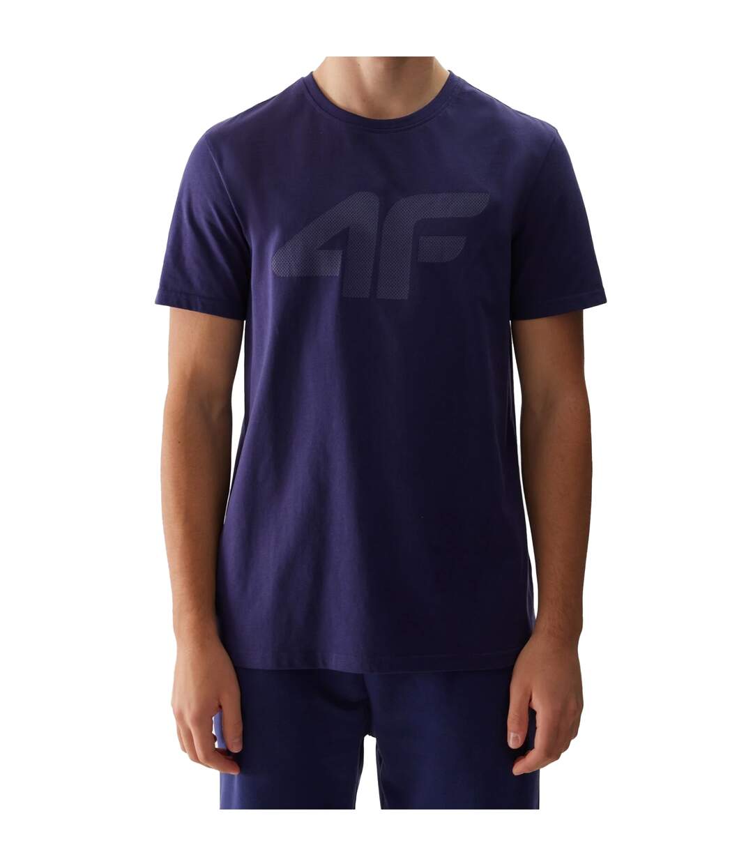 Mens Logo Regular T-shirt Navy 4F-1