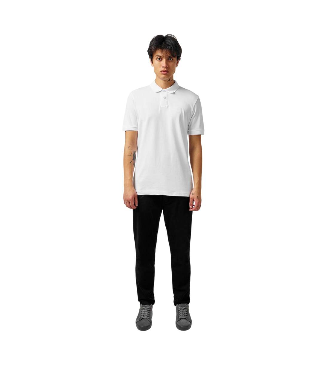 Polo Motif/style Logo Rectangulaire Passenger Homme Blanc Boss-1