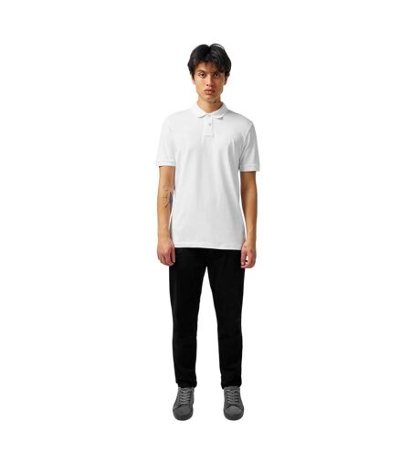 Polo Motif/style Logo Rectangulaire Passenger Homme Blanc Boss