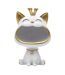 Vide-Poche Statue Chat 25cm Blanc-2