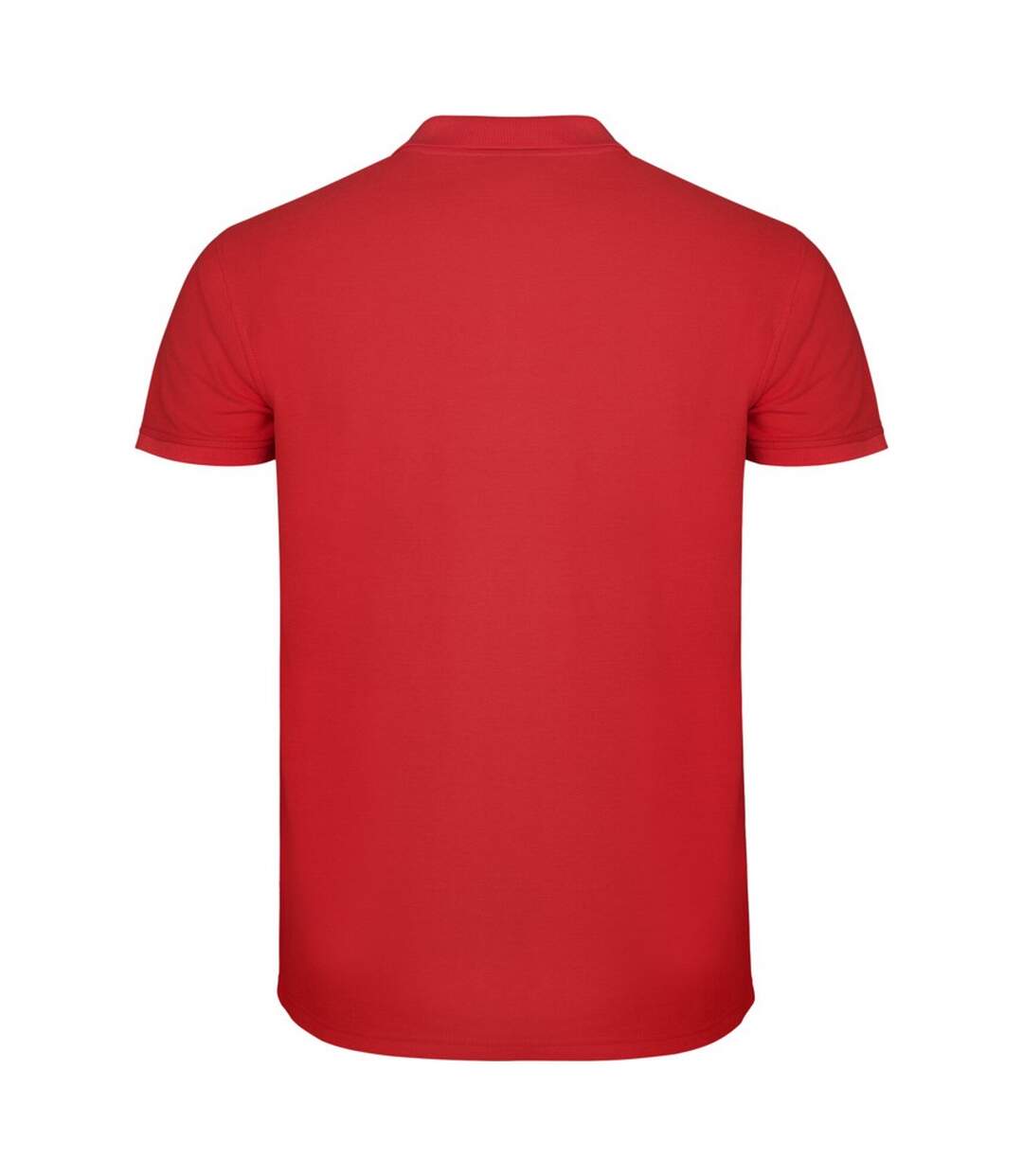 Mens star short-sleeved polo shirt red Roly