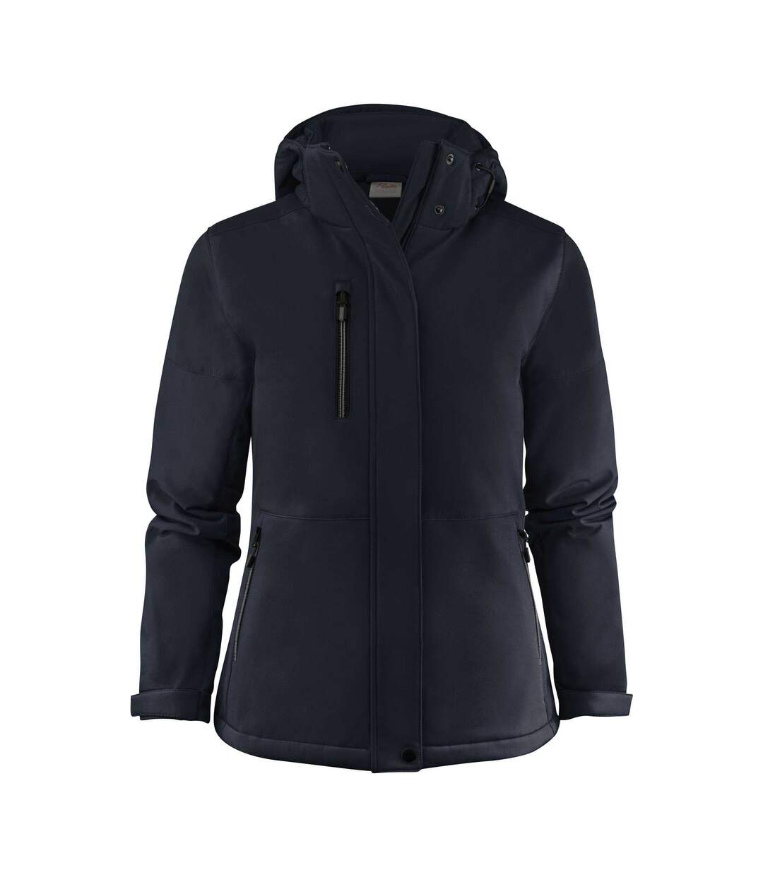 Womens/ladies Overlanding Soft Shell Jacket Black Printer-1