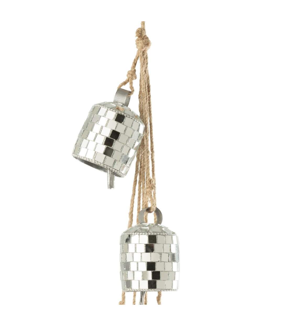 Suspension de Noël 7 Cloches 45cm Argent-2