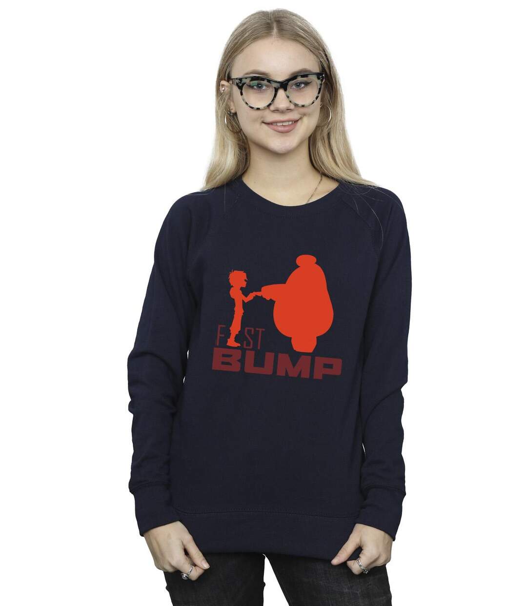 Disney Sweatshirt Big Hero 6 Womens/Ladies Baymax Fist Bump Cutout (Bleu marine) - UTBI11693-2