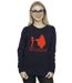Disney Sweatshirt Big Hero 6 Womens/Ladies Baymax Fist Bump Cutout (Bleu marine) - UTBI11693-2