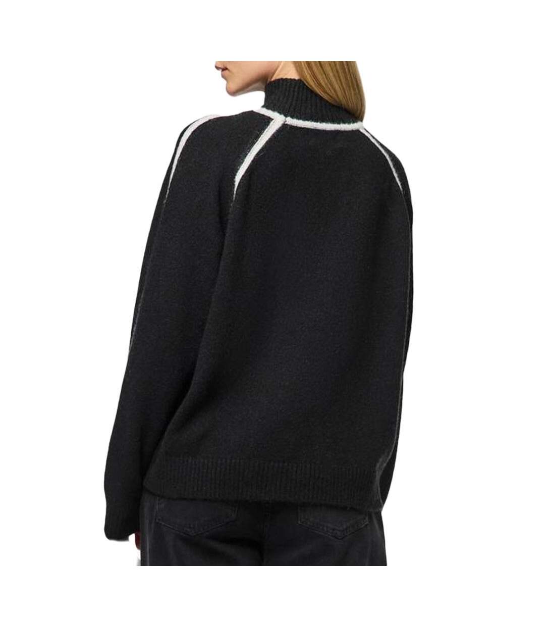 Pull noir femme pieces lola-2
