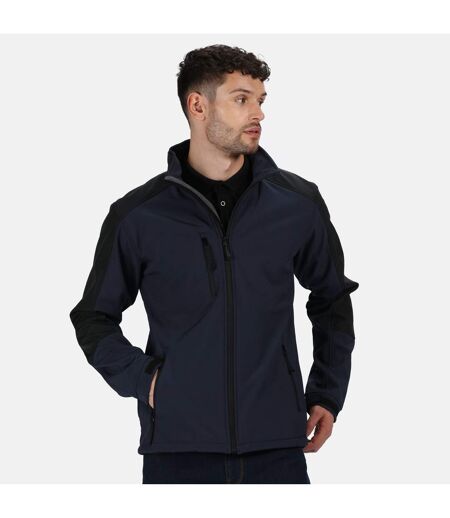 Regatta Mens Hydroforce 3-Layer Softshell Jacket (Wind Resistant, Water Repellent & Breathable) (Navy/Black) - UTRW1215
