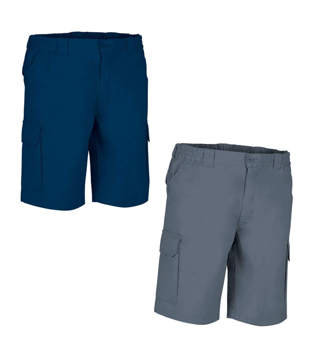 Lot 2 Bermudas pour homme - LAKE - bleu marine et gris-1