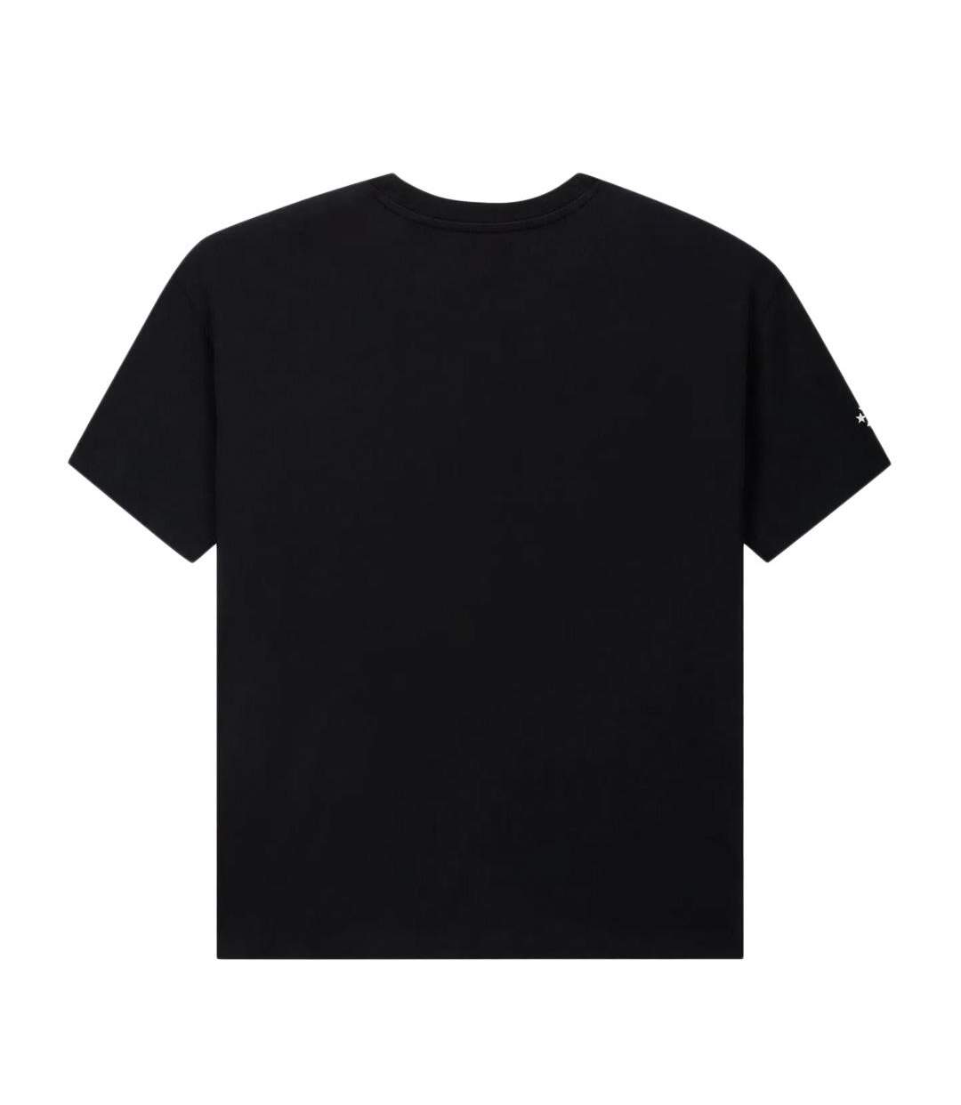 T-Shirt noir femme converse floral-2