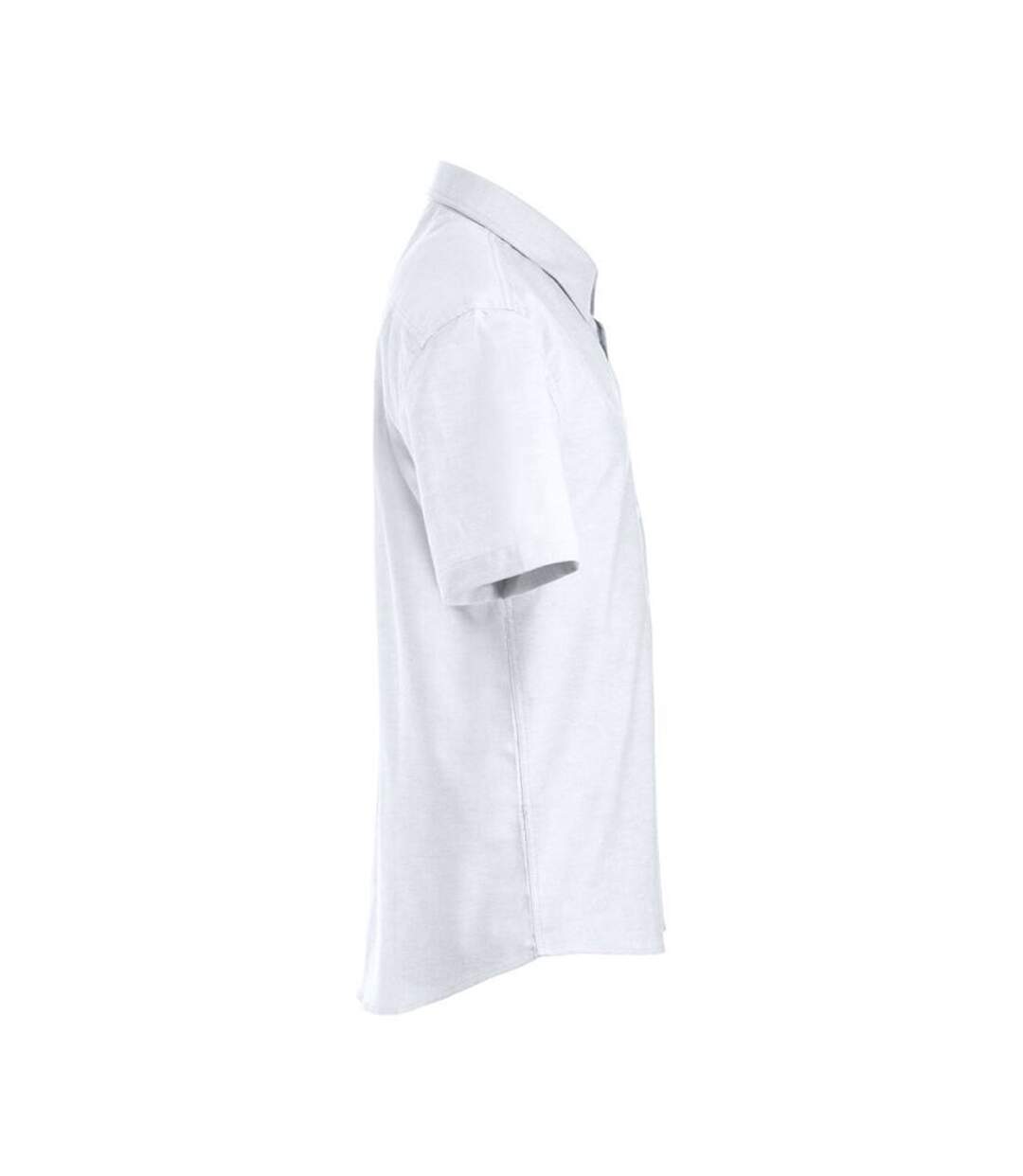 Chemise Manches Courtes Cambridge Homme Blanc Clique-3