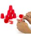 Mini-Jeu 10 Verres Chamboule-Tout 4cm Rouge-4