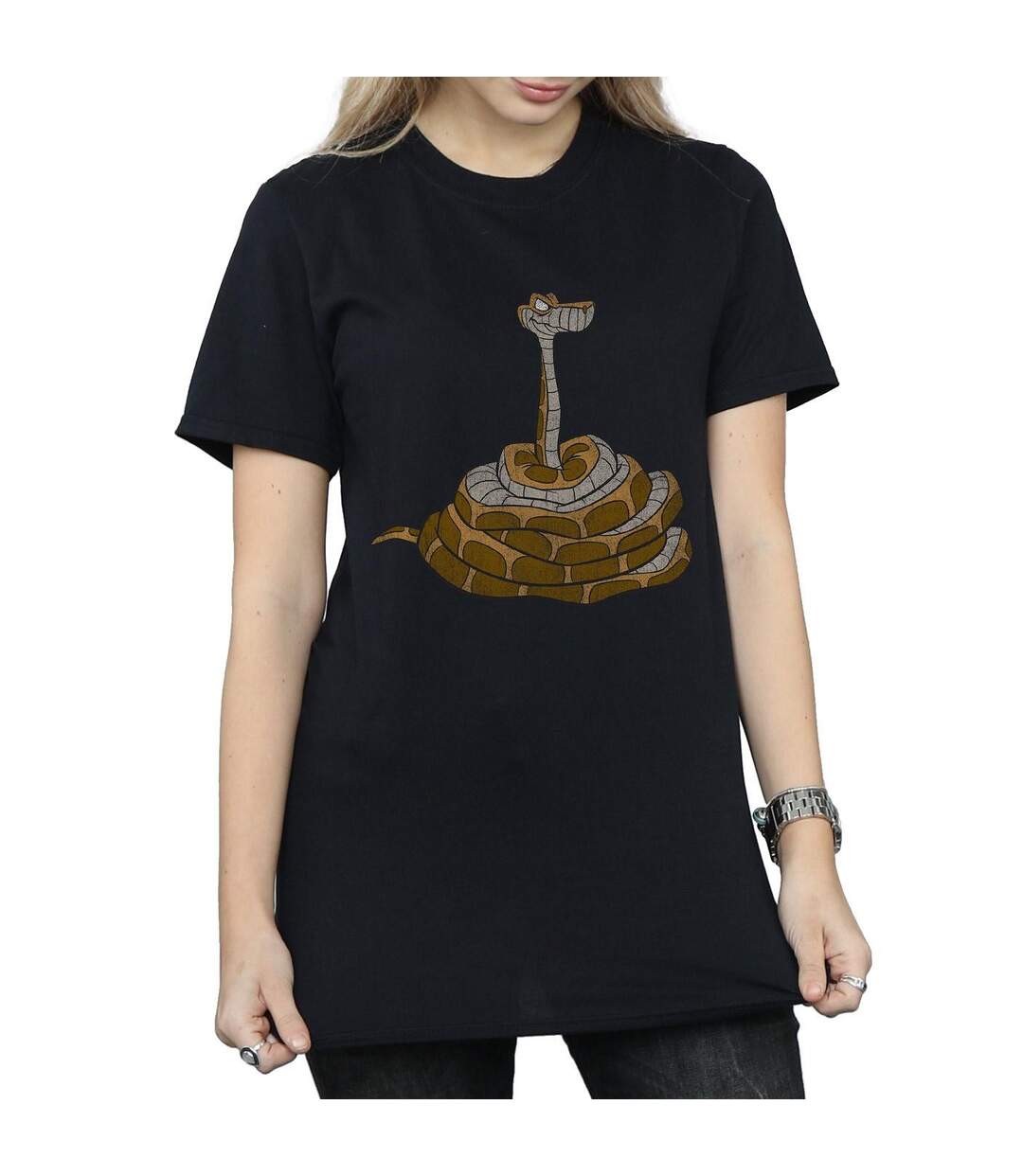 Disney Femme/Les femmes Le livre de la jungle - T-shirt classique Kaa en coton pour homme (Noir) - UTBI28329-3