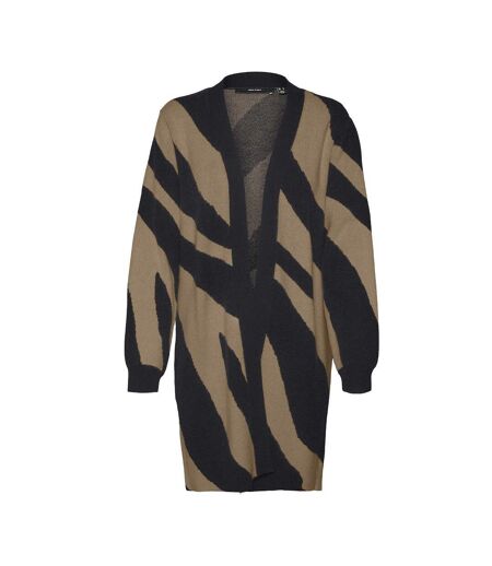 Gilet long noir/camel femme vero moda nancy