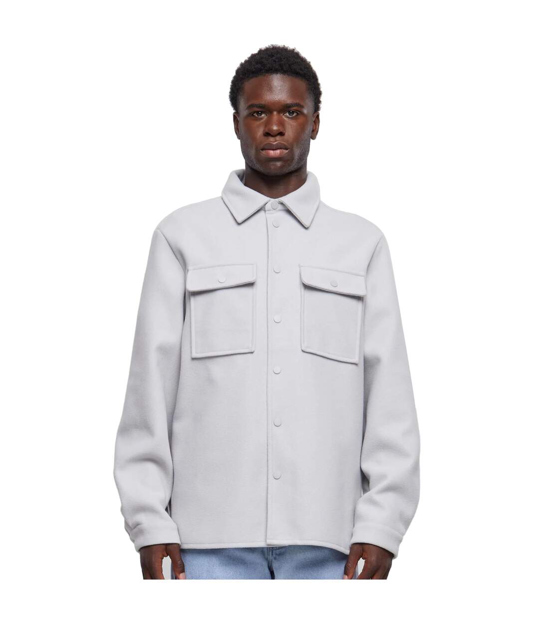 Surchemise Homme Gris Pâle Urban Classics-3