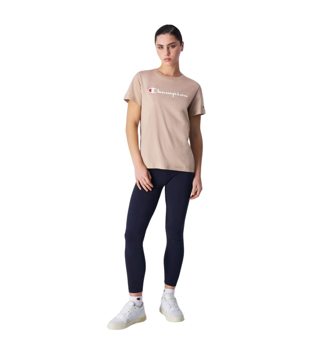 T-shirt Femme Beige Rose Champion-4