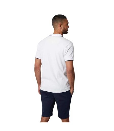 Mens Marriage Collared Polo Shirt White Threadbare