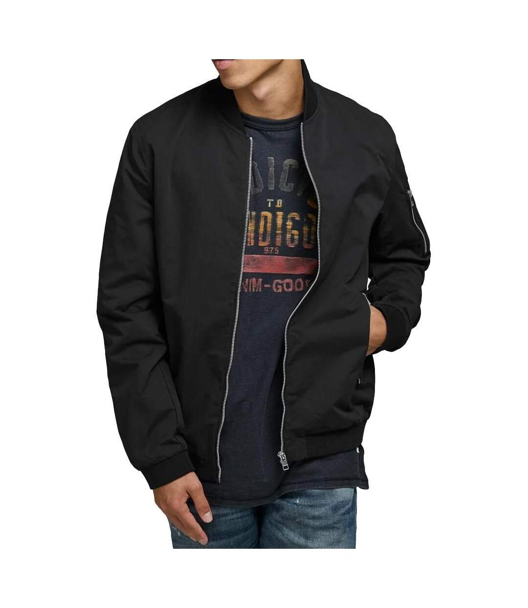 Bomber noir homme jack & jones mash-1