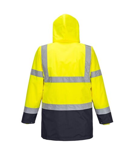 Portwest Mens Essential 5 in 1 Hi-Vis Jacket (Yellow/Navy) - UTPW475
