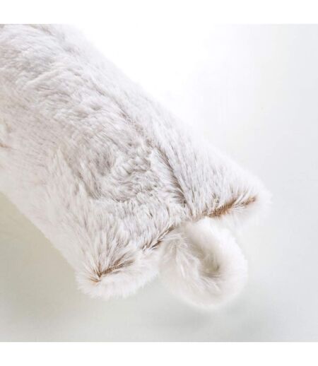 Boudin Bas de Porte Imitation Fourrure Lynx 80cm Naturel