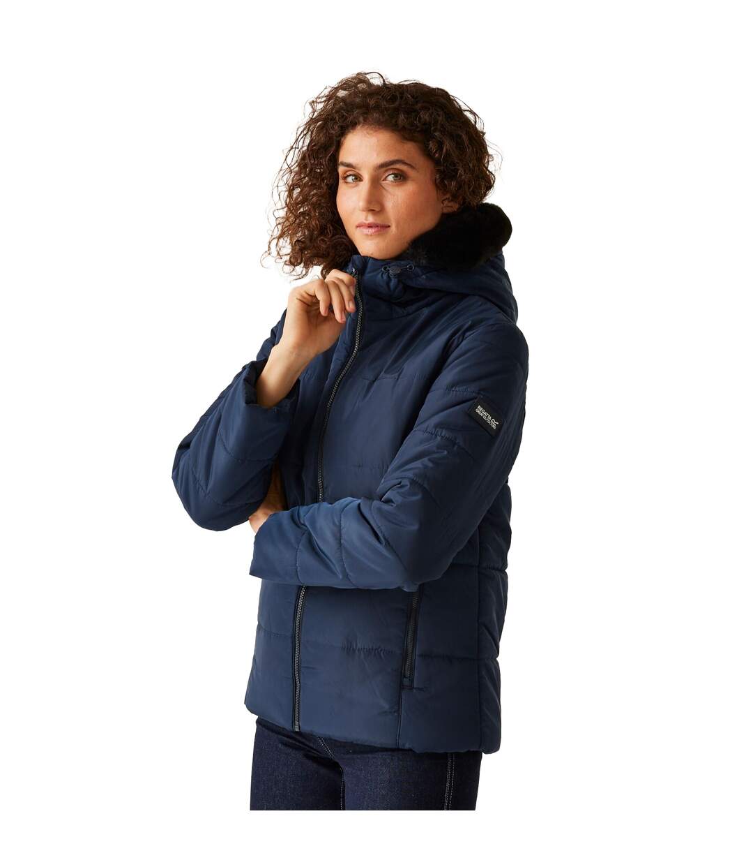 Womens/ladies winnie quilted jacket navy Regatta-4