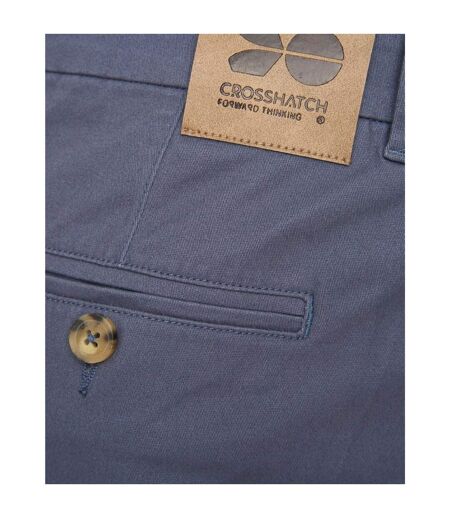 Mens Roysden Trousers Blue Crosshatch