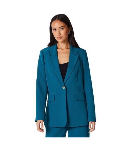 Womens/ladies Single-breasted Blazer Teal Principles