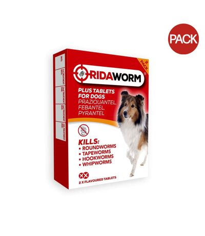 Pack of 2  Ridaworm tablet  one size red/white Chanelle