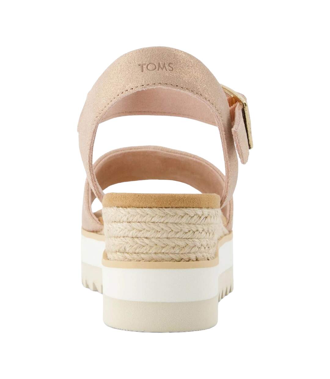 Womens/ladies Darya Espadrille Wedge Sandals Pink Toms-2