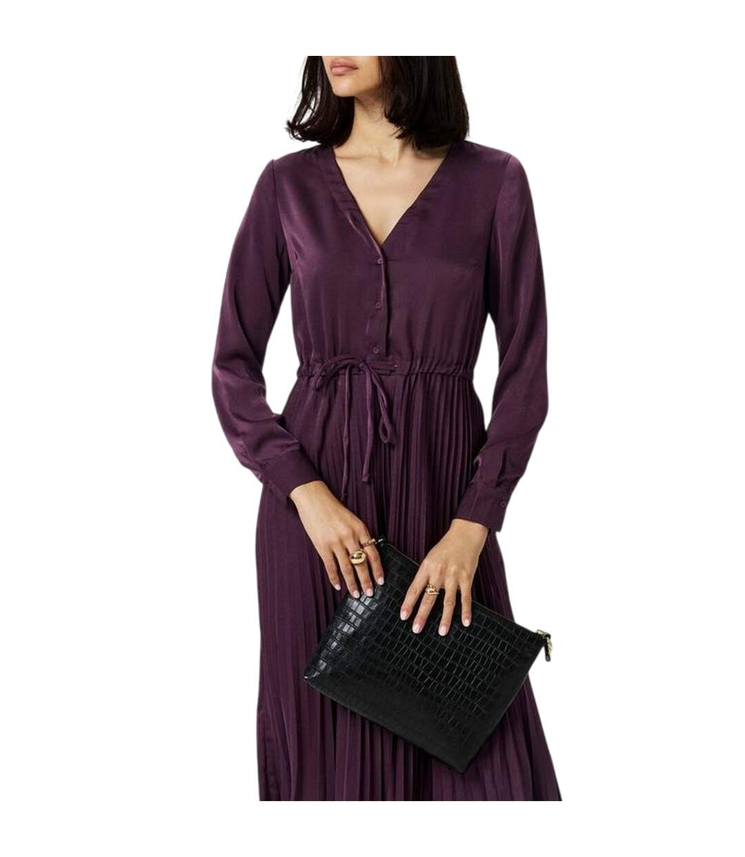 Robe Longue Cindy Femme Violet Sombre Vero Moda-4