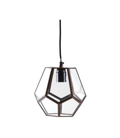 Lampe suspension laiton et verre