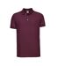 Russell Mens Pique Stretch Polo Shirt (Burgundy)