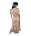 Robe Mi-longue Vacances Femme Marron AX Paris-3