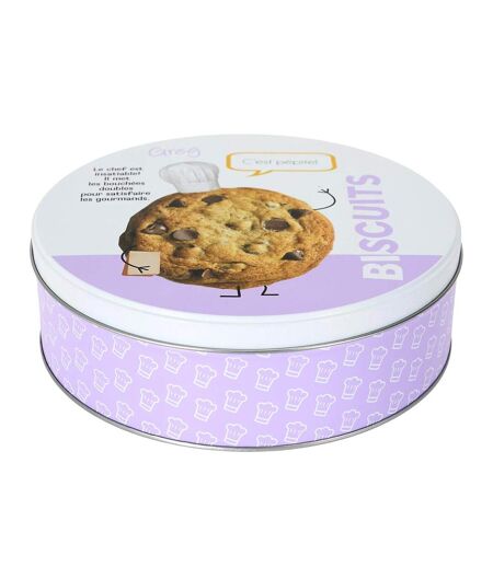 Boîte à Biscuits en Métal Ludique 22cm Violet